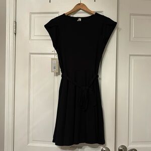 Pact Fit and Flare Petal Sleeve Dress